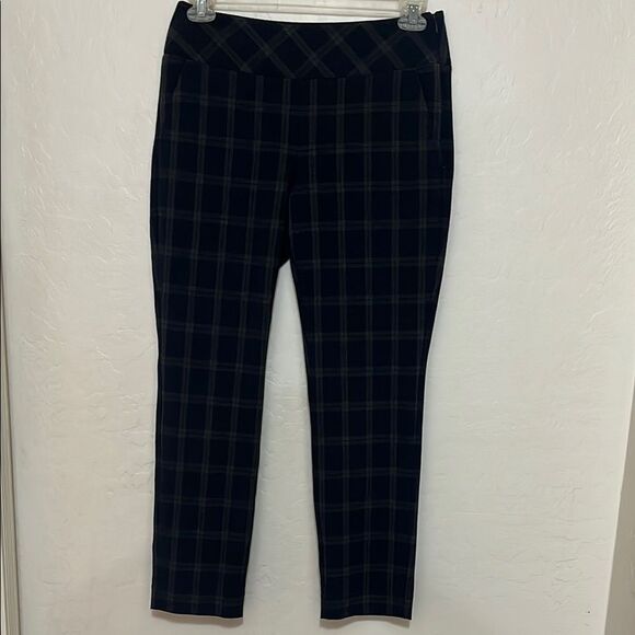 Cabi Connery Plaid Side Zipper Cropped Preppy Academia Pants Office Modern - Picture 3 of 13